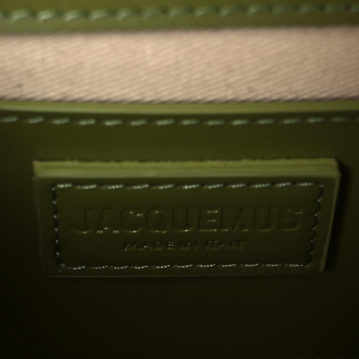 Jacquemus Smooth Calfskin Le Grand Bambino Khaki 1787652