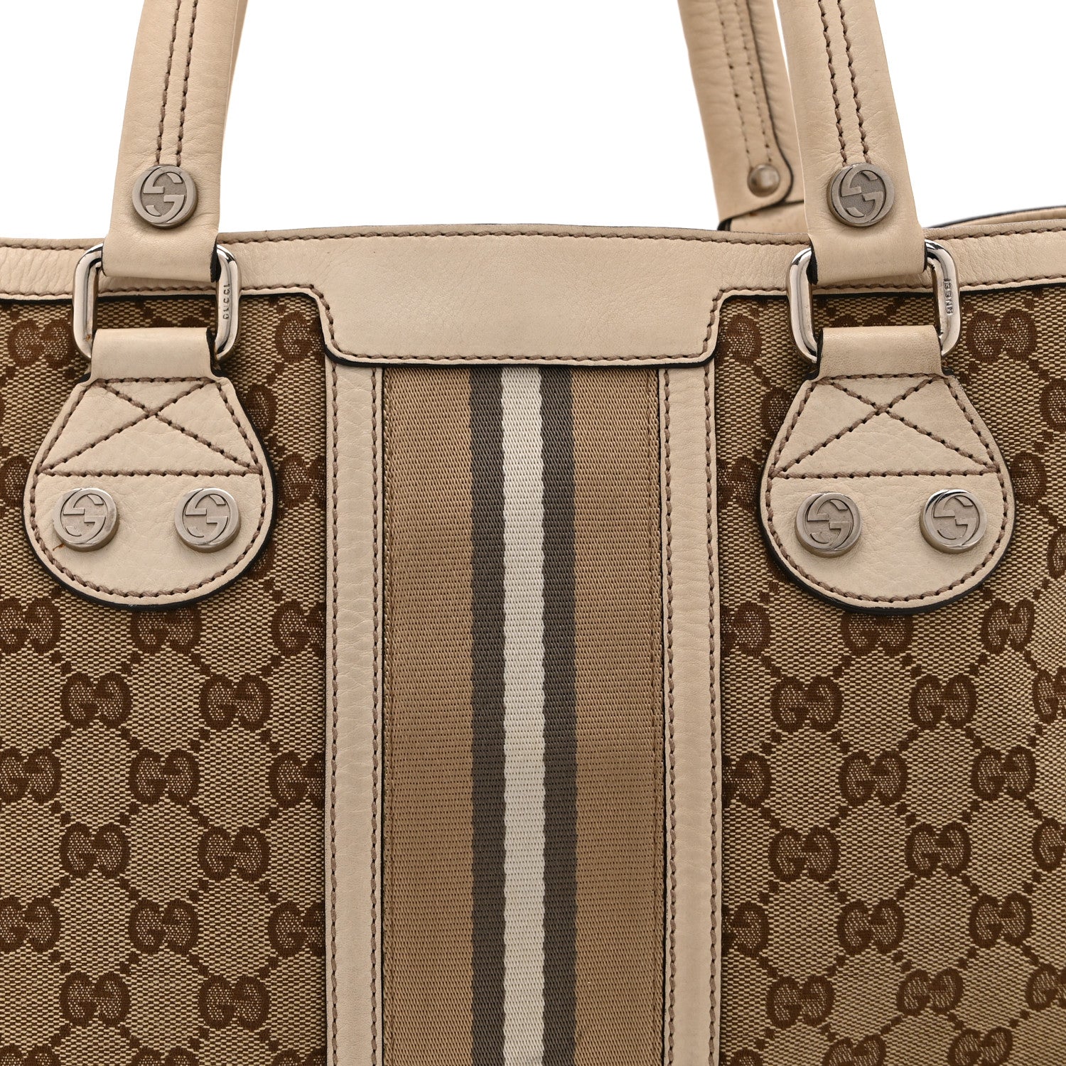 Gucci Monogram Web Sunset Tote Off White 9 of 16