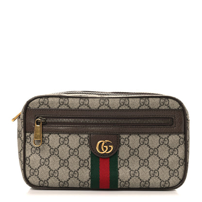 Gucci Soft GG Supreme Monogram Medium Ophidia Belt Bag Dark Brown 1 of 10