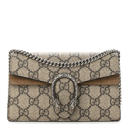 Gucci GG Supreme Monogram Super Mini Dionysus Shoulder Bag Taupe 1 of 11
