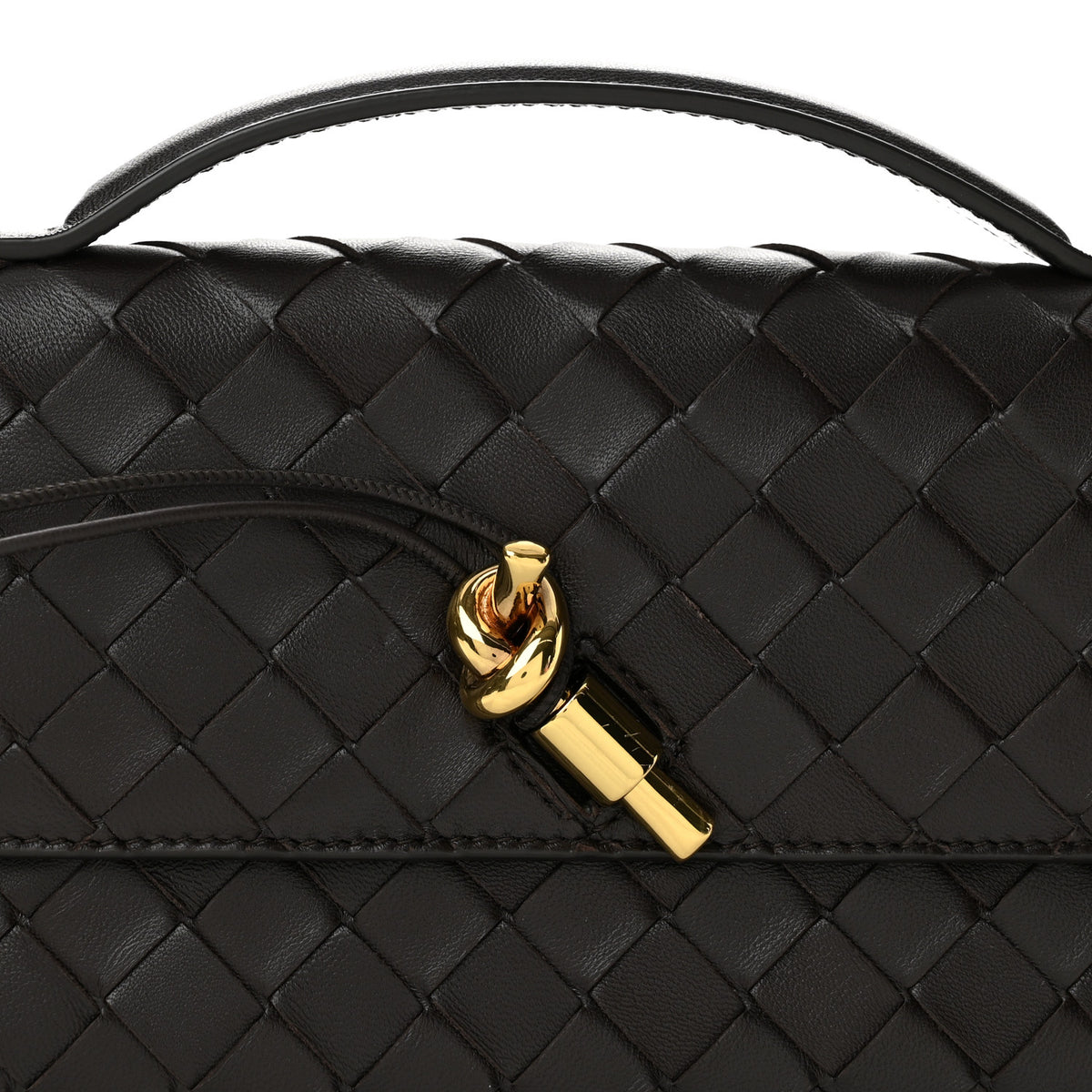 Bottega Veneta Nappa Intrecciato Long Andiamo Top Handle Clutch Fondant 8 of 12