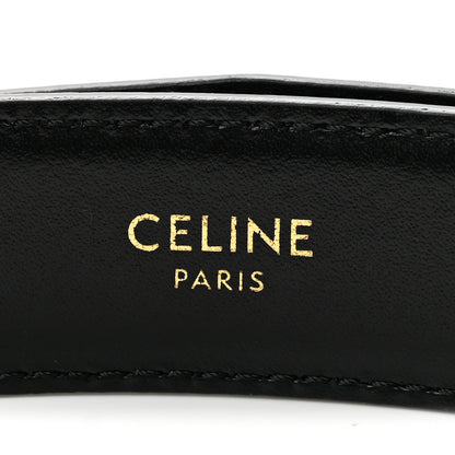 Celine Box Calfskin Medium 25mm Triomphe Belt 80 32 Black 5 of 7
