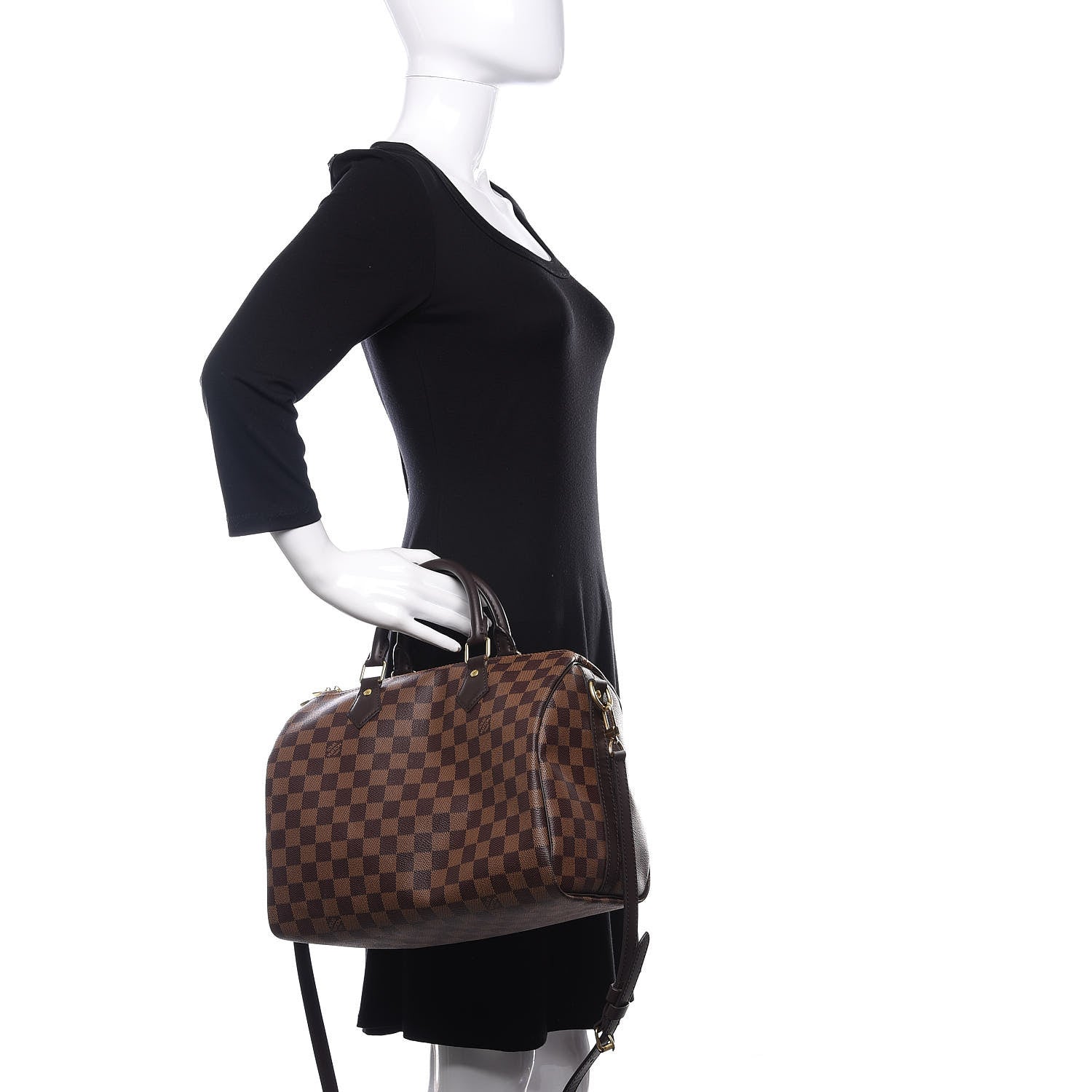 Louis Vuitton Damier Ebene Speedy Bandouliere 30 3 of 10