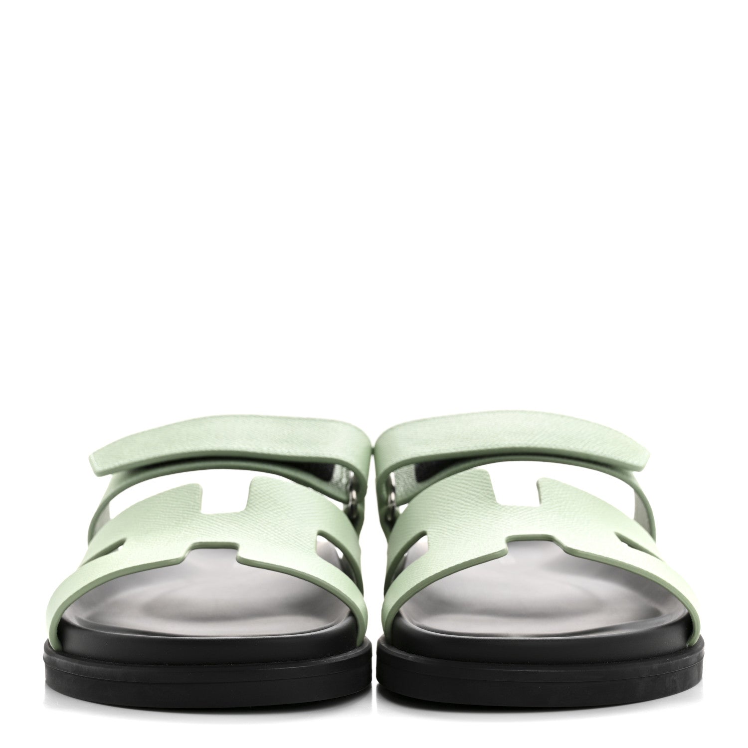 Hermes Epsom Womens Chypre Sandals 38 Vert Jade 3 of 10