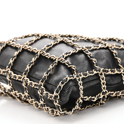 Chanel Lambskin Large Shopping Chain Tote Black 9 of 9