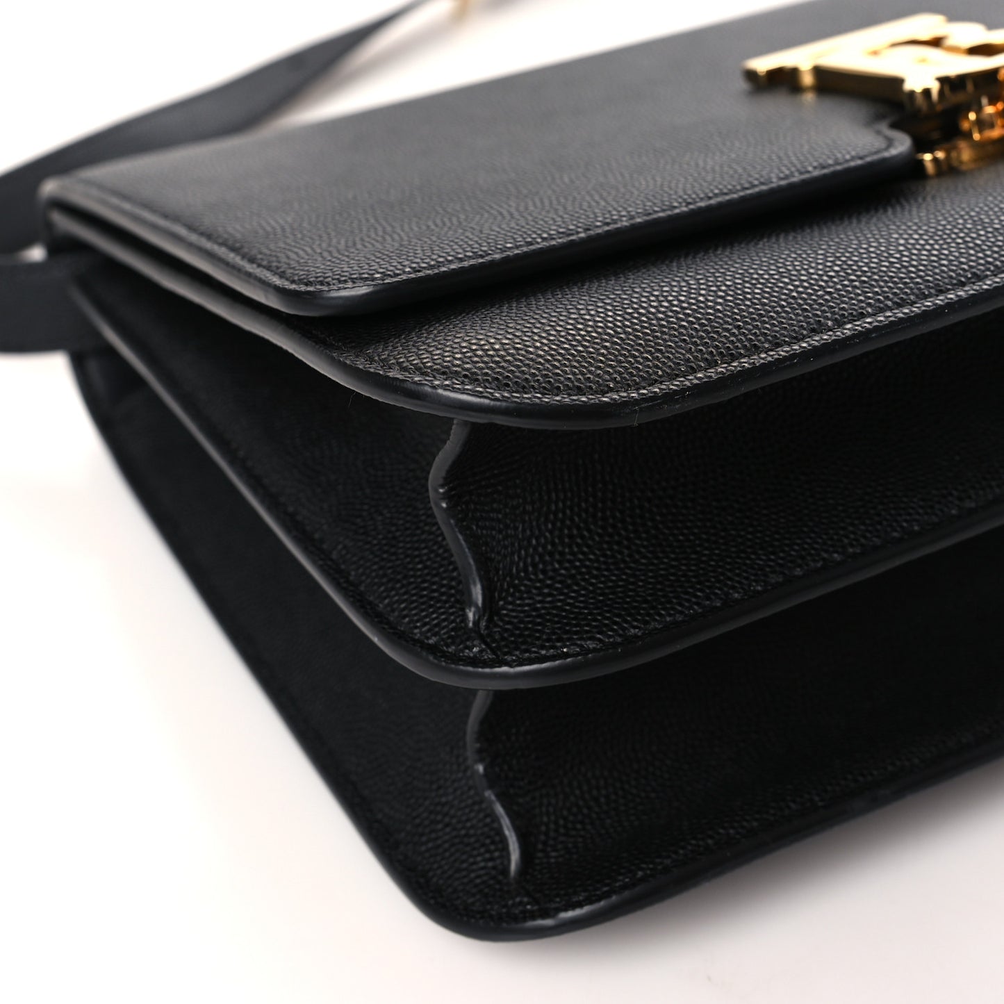 Grained Calfskin Medium TB Bag Black