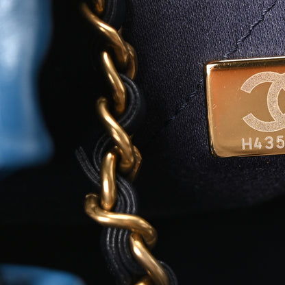 Chanel Shaded Calfskin Quilted Mini Chanel 22 Blue Dark Blue 7 of 11