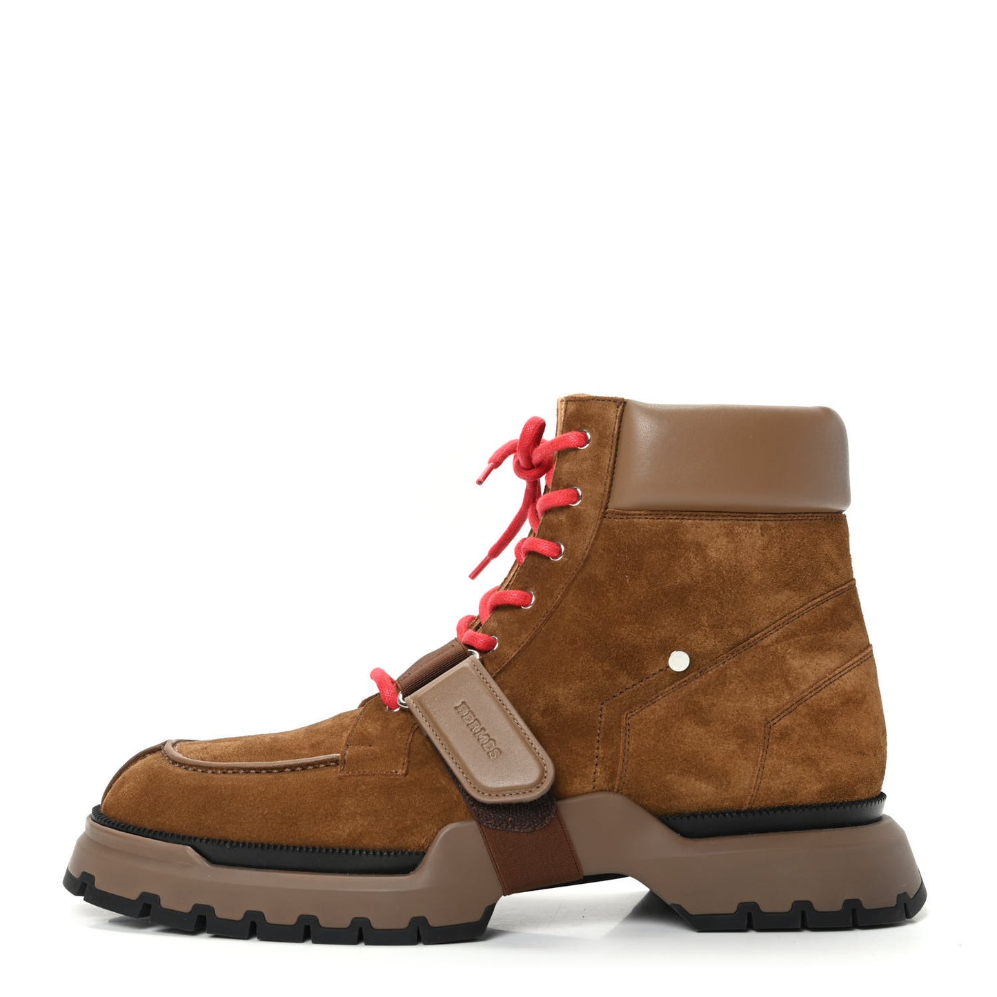 Suede Calfskin Mens Bradley Ankle Boot 43.5 Brun Fume