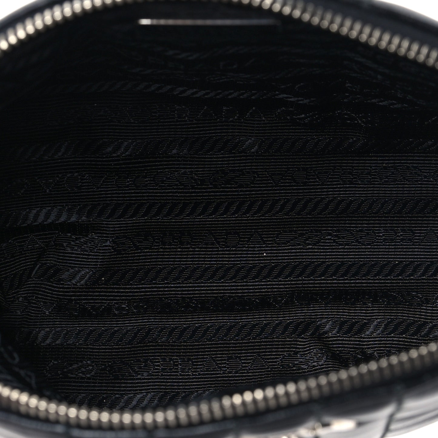 Soft Calfskin Diagramme Wristlet Pouch Bag Black