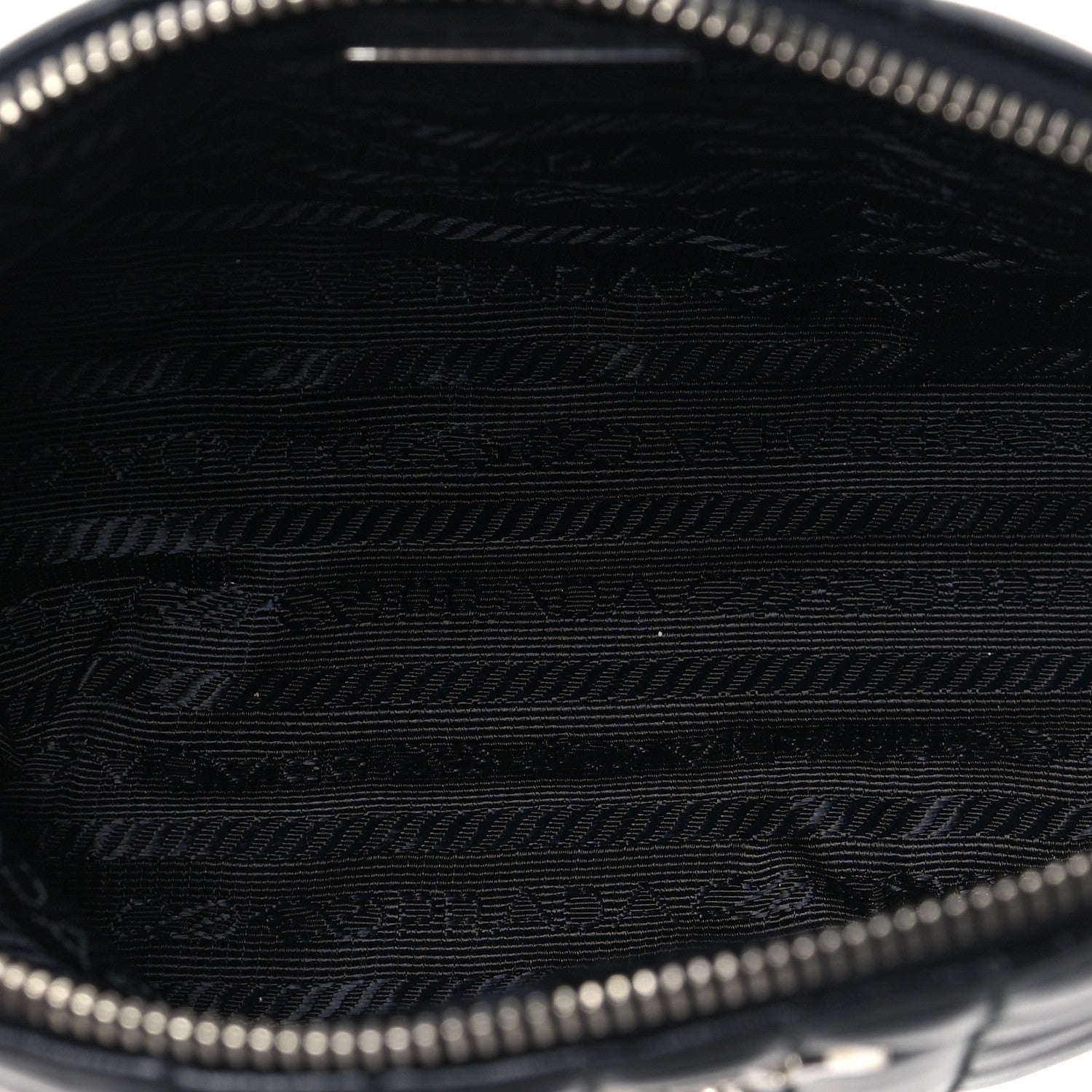 Prada Soft Calfskin Diagramme Wristlet Pouch Bag Black 5 of 7