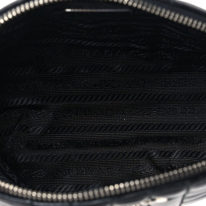 Prada Soft Calfskin Diagramme Wristlet Pouch Bag Black 5 of 7