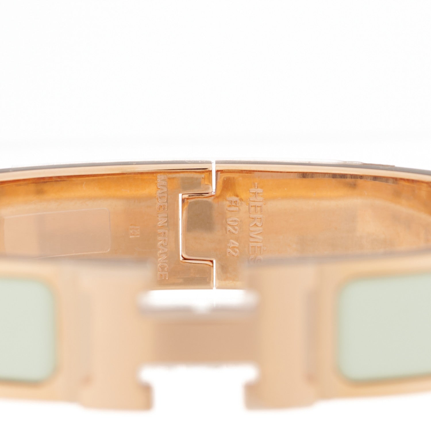 Hermes Enamel Narrow Clic Clac H Bracelet PM Vert Fizz 3 of 4