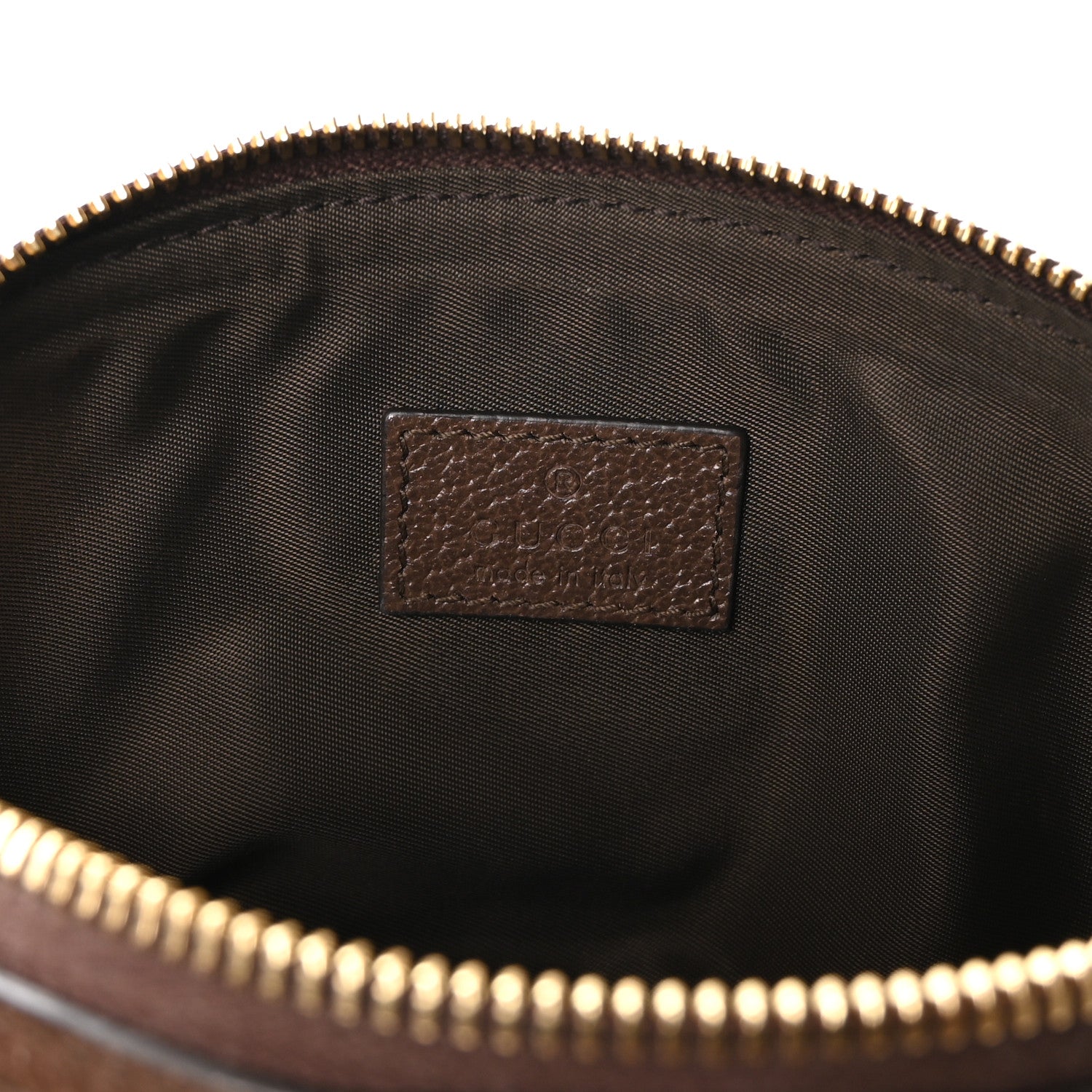 Gucci GG Supreme Monogram Textured Calfskin Web Medium Ophidia Cosmetic Case Beige Ebony New Acero 6 of 8