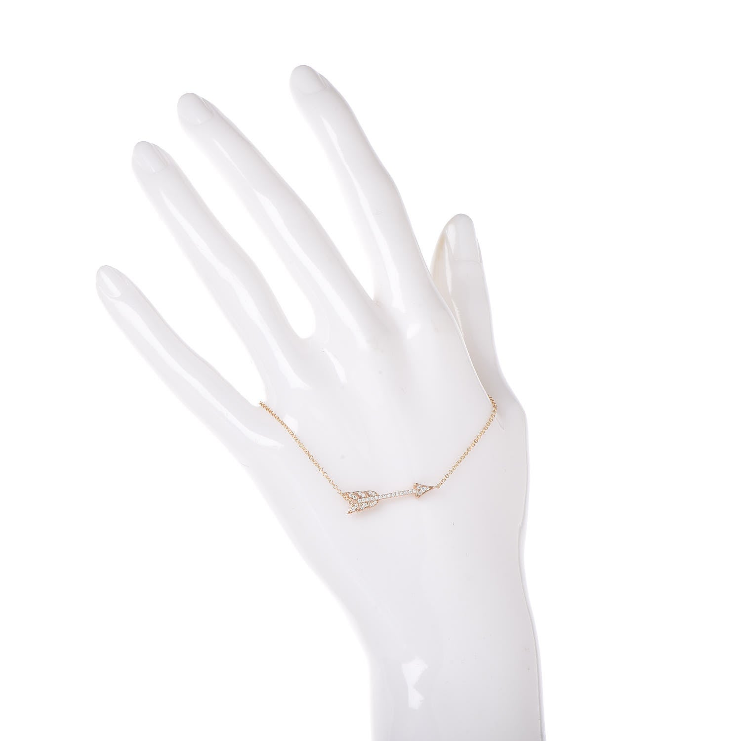 Tiffany 18K Rose Gold Diamond Arrow Bracelet 2 of 7