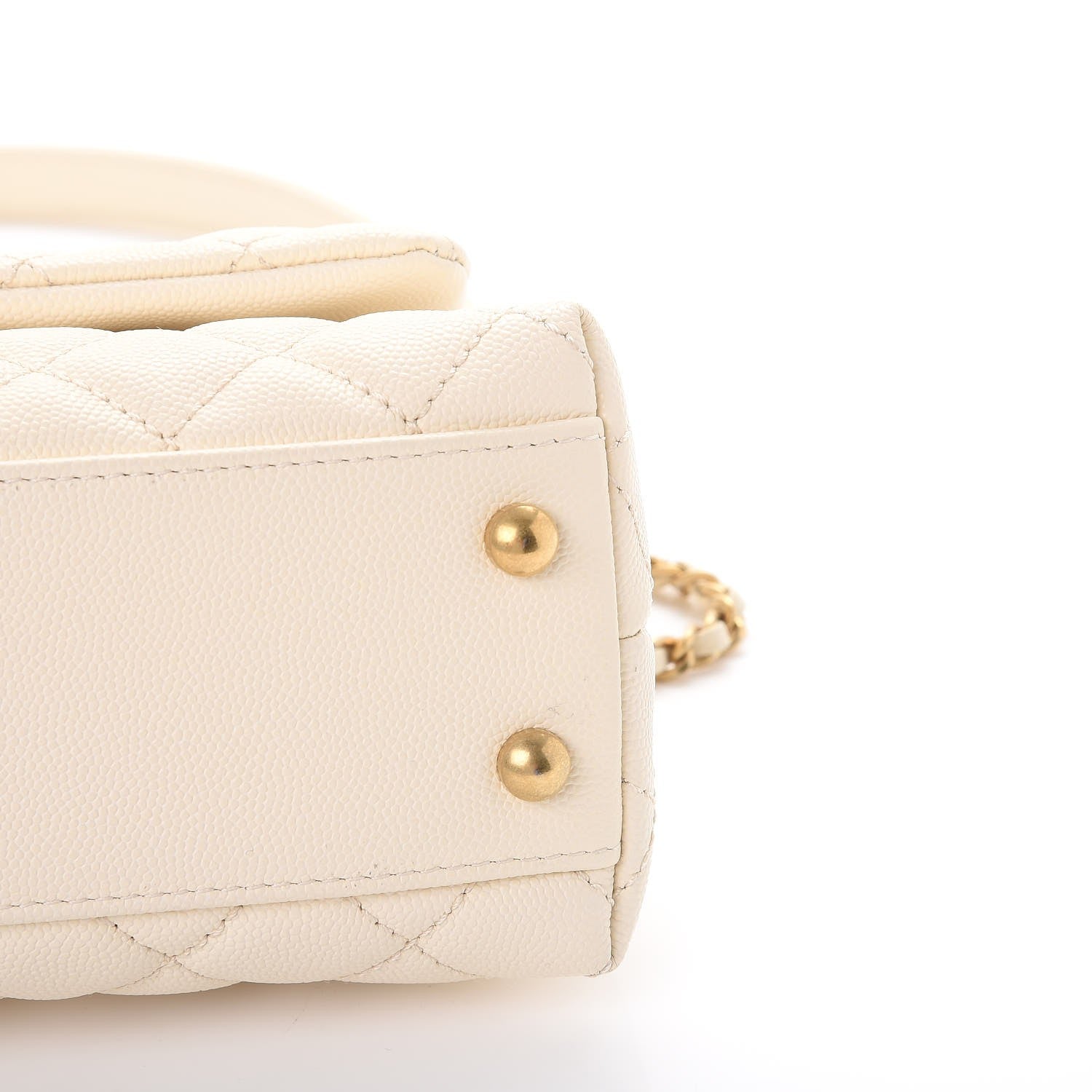 Chanel Caviar Quilted Mini Coco Handle Flap Light Beige 11 of 11
