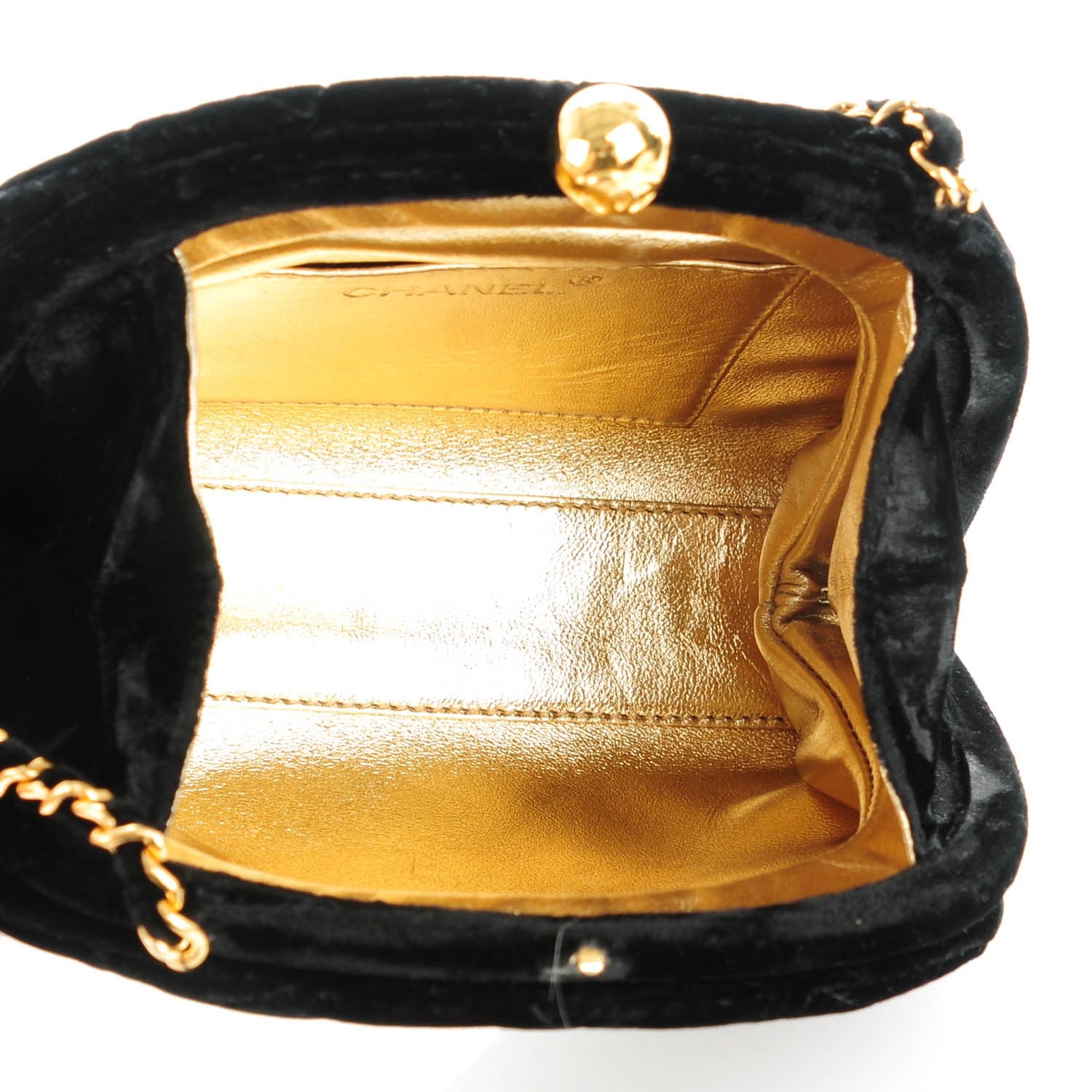 Chanel Velvet Quilted Evening Bag Black 5 of 8