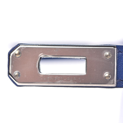 Hermes Tadelakt Kelly Sellier 25 Bleu Electrique 12 of 38