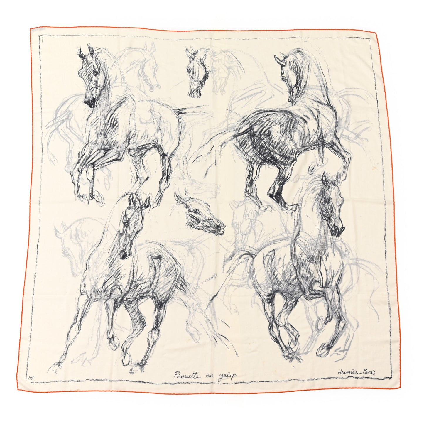 Cashmere Silk Pirouette au Galop Shawl 140