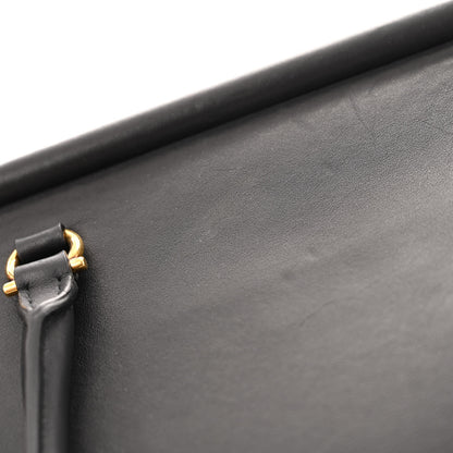 Salvatore Ferragamo Calfskin Frame Satchel Black 10 of 10