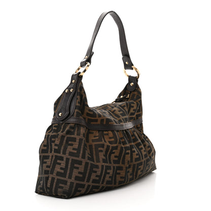 Fendi Zucca Cuoio Lucido Chef Hobo Tobacco Moro 3 of 11
