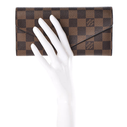 Louis Vuitton Damier Ebene Josephine Wallet Red 2 of 11