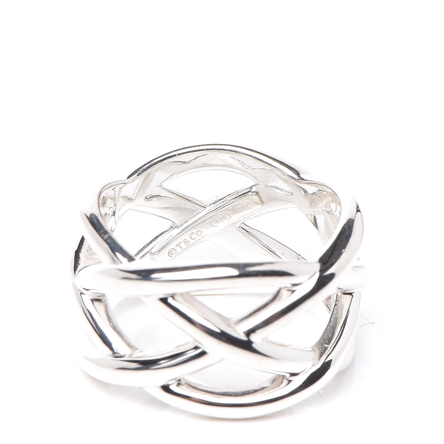Tiffany Sterling Silver Weave Ring 50 5.5 4 of 4