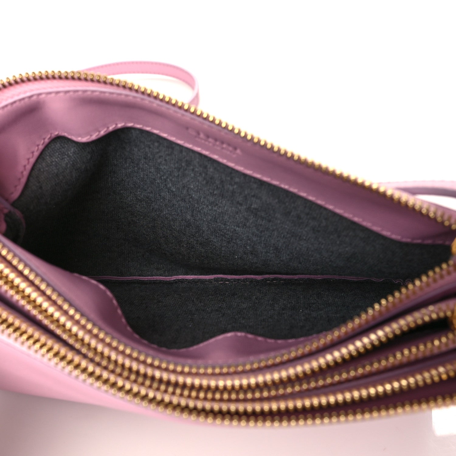 Celine Lambskin Small Trio Crossbody Bag Pink 4 of 10