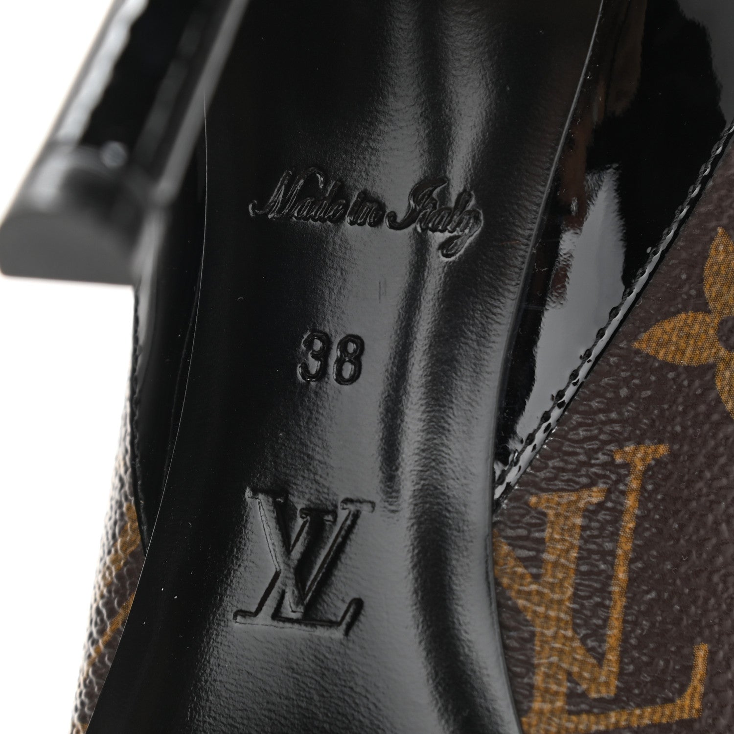 Louis Vuitton Monogram Cherie Pumps 38 Black 7 of 10