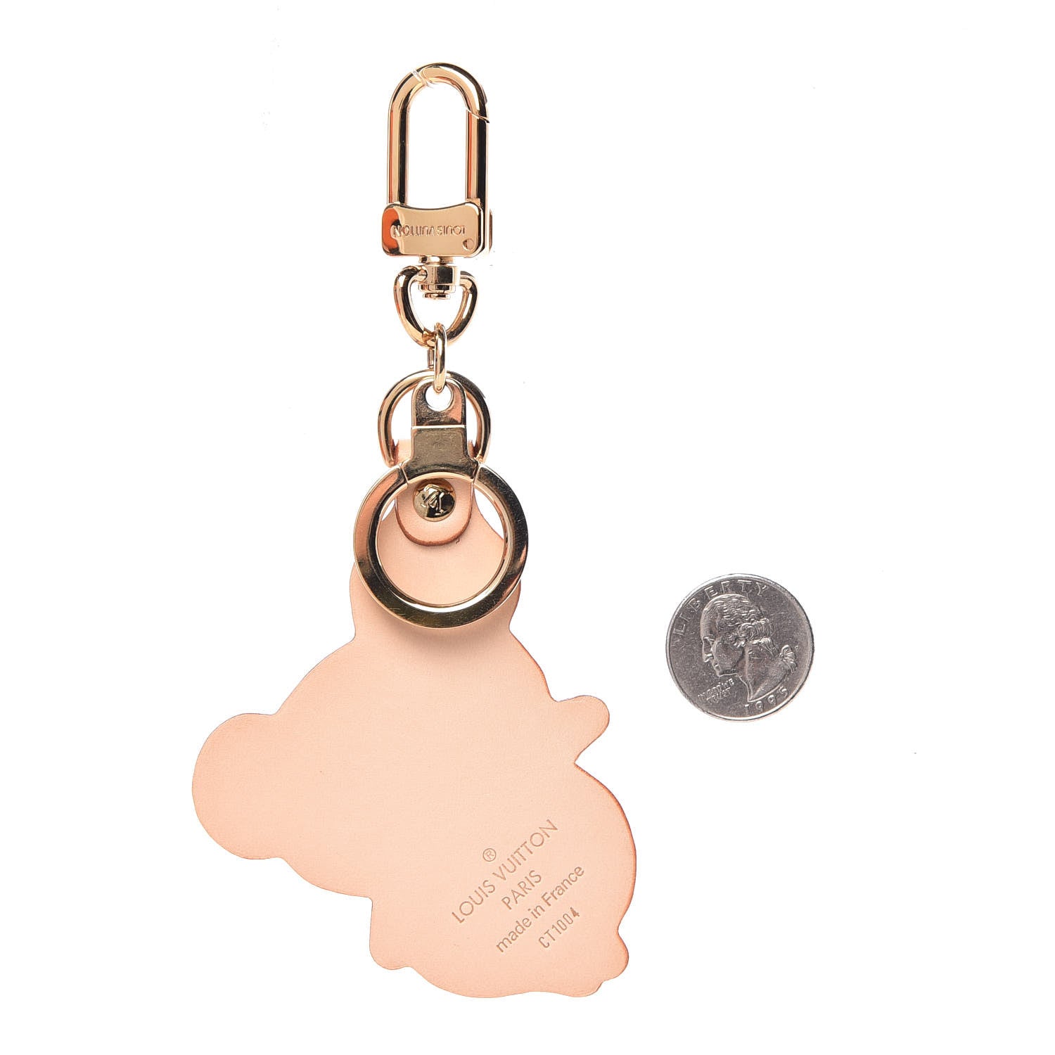 Louis Vuitton Vachetta Monogram Panda Key Ring Bag Charm 2 of 3
