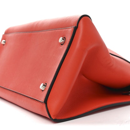 Celine Grained Calfskin Medium Edge Shoulder Bag Vermillion 9 of 9