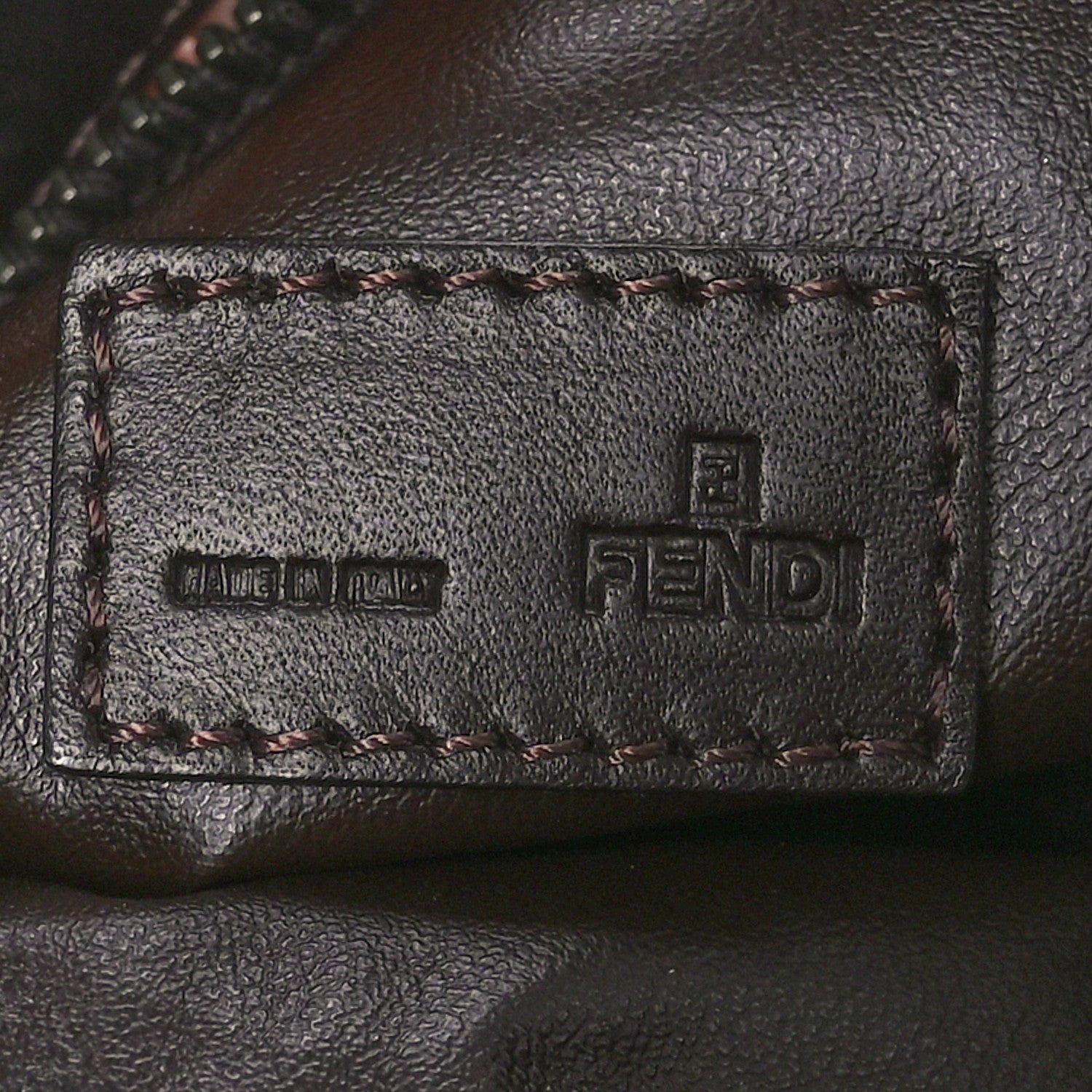 Fendi Zucchino Mini Pochette Tobacco Moro 6 of 10