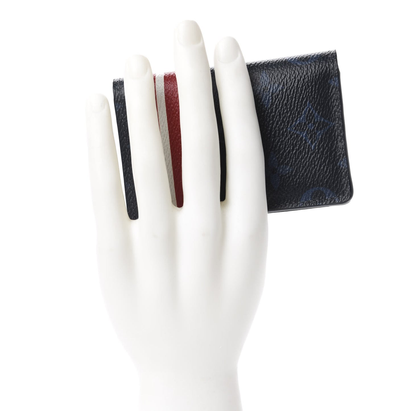 Monogram Pocket Organizer NM Cobalt Red Stripes