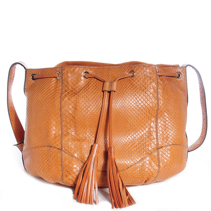 Gucci Python Tattoo Heart Tribeca Messenger Bag Tan 3 of 10