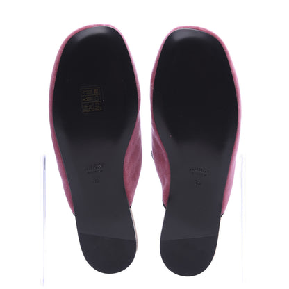 Gucci Velvet Crystal Snake Embroidered Womens Slippers 35 Tibet Red Black 5 of 8