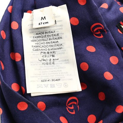 Gucci Silk Polka Dot Headband M Blue Red 4 of 6