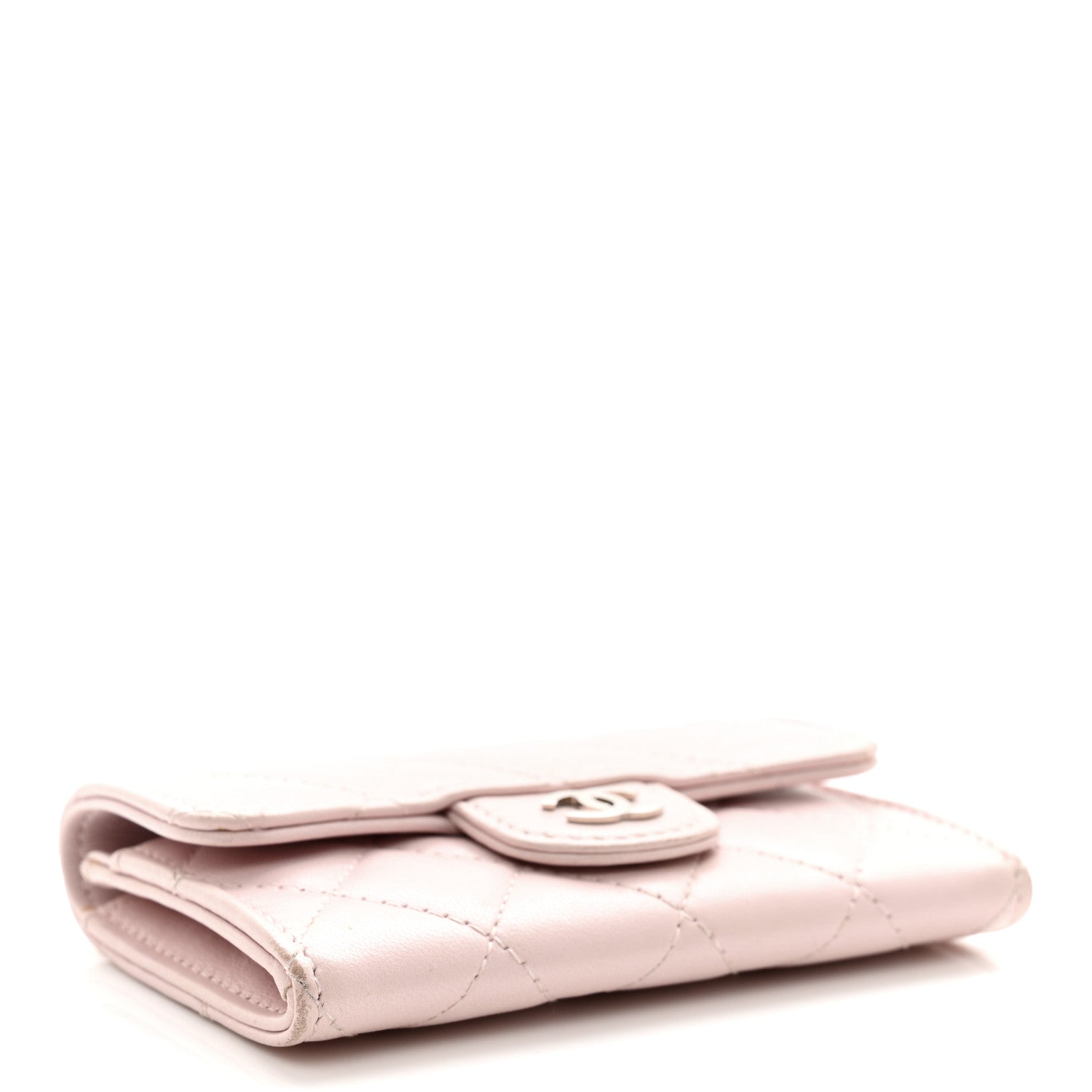 Chanel Lambskin Quilted Flap Card Holder Light Pink 4 of 11