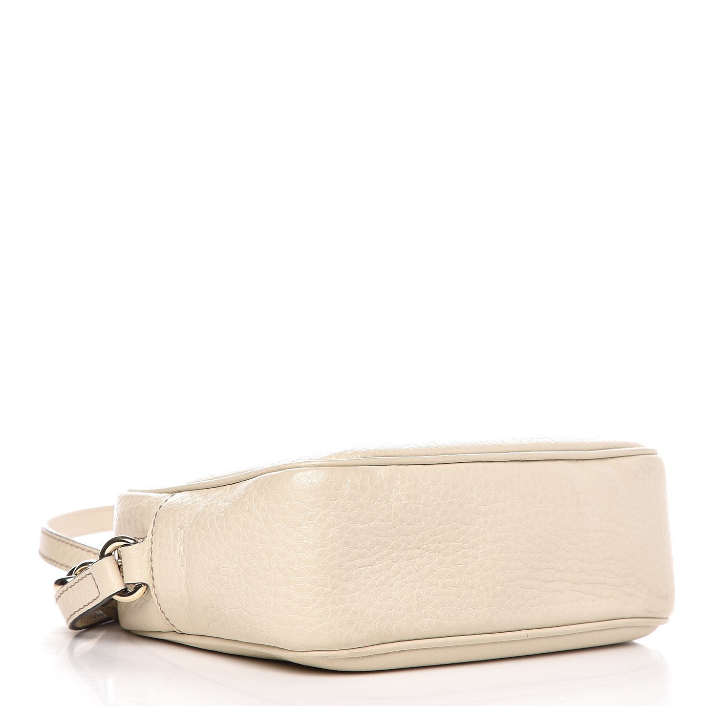 Pebbled Calfskin Small Soho Disco Bag Off White