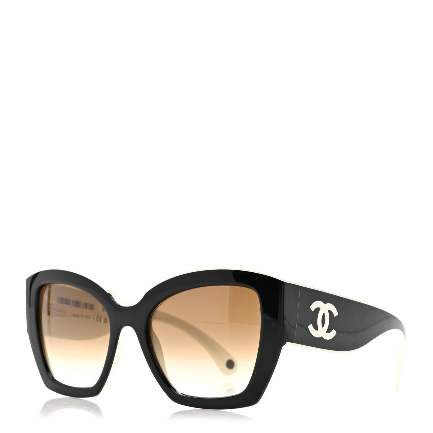 Acetate Butterfly Large CC Sunglasses 6058 Black White