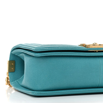 Chanel Caviar Quilted Medium Boy Flap Turquoise 8 of 9