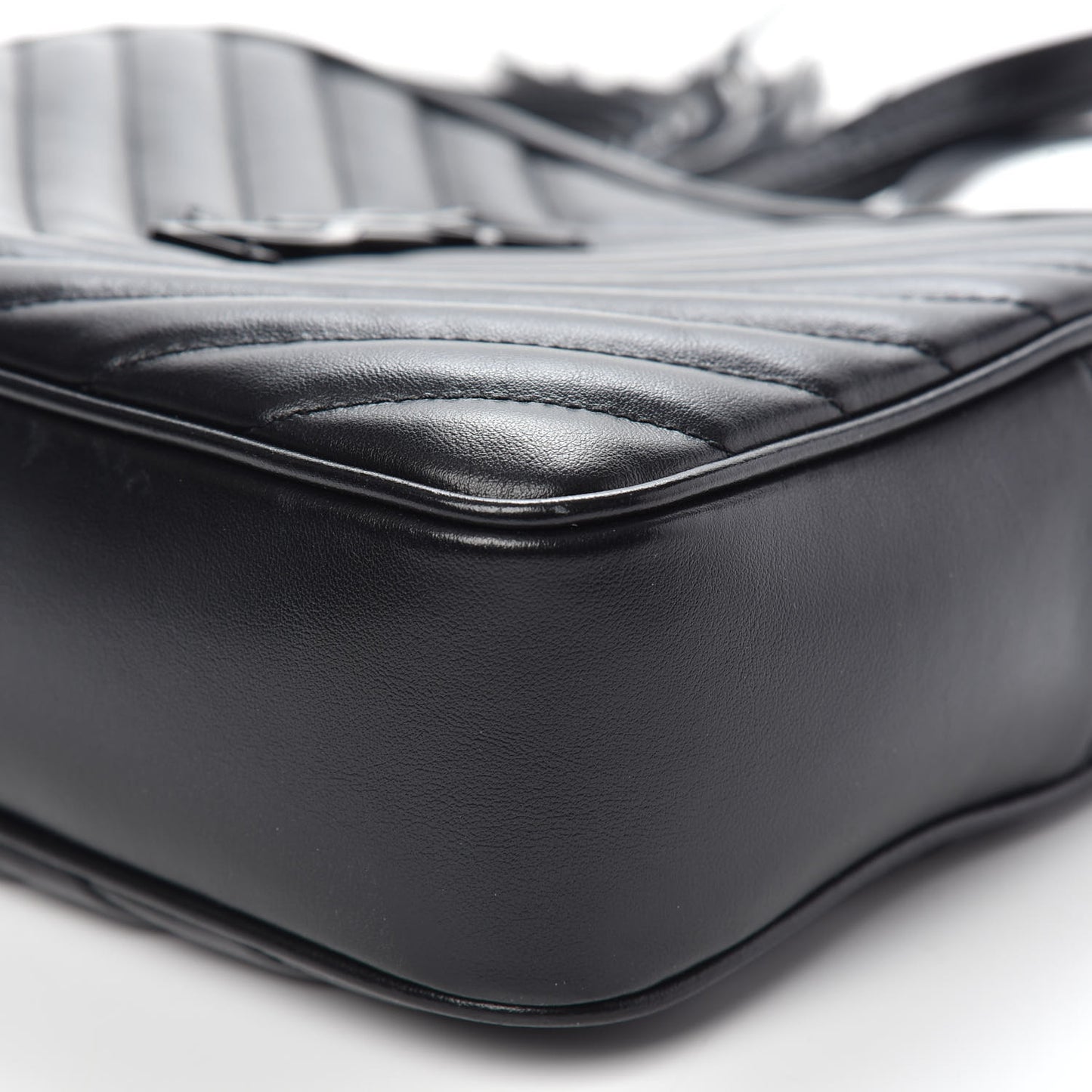 Calfskin Matelasse Monogram Lou Camera Bag Black