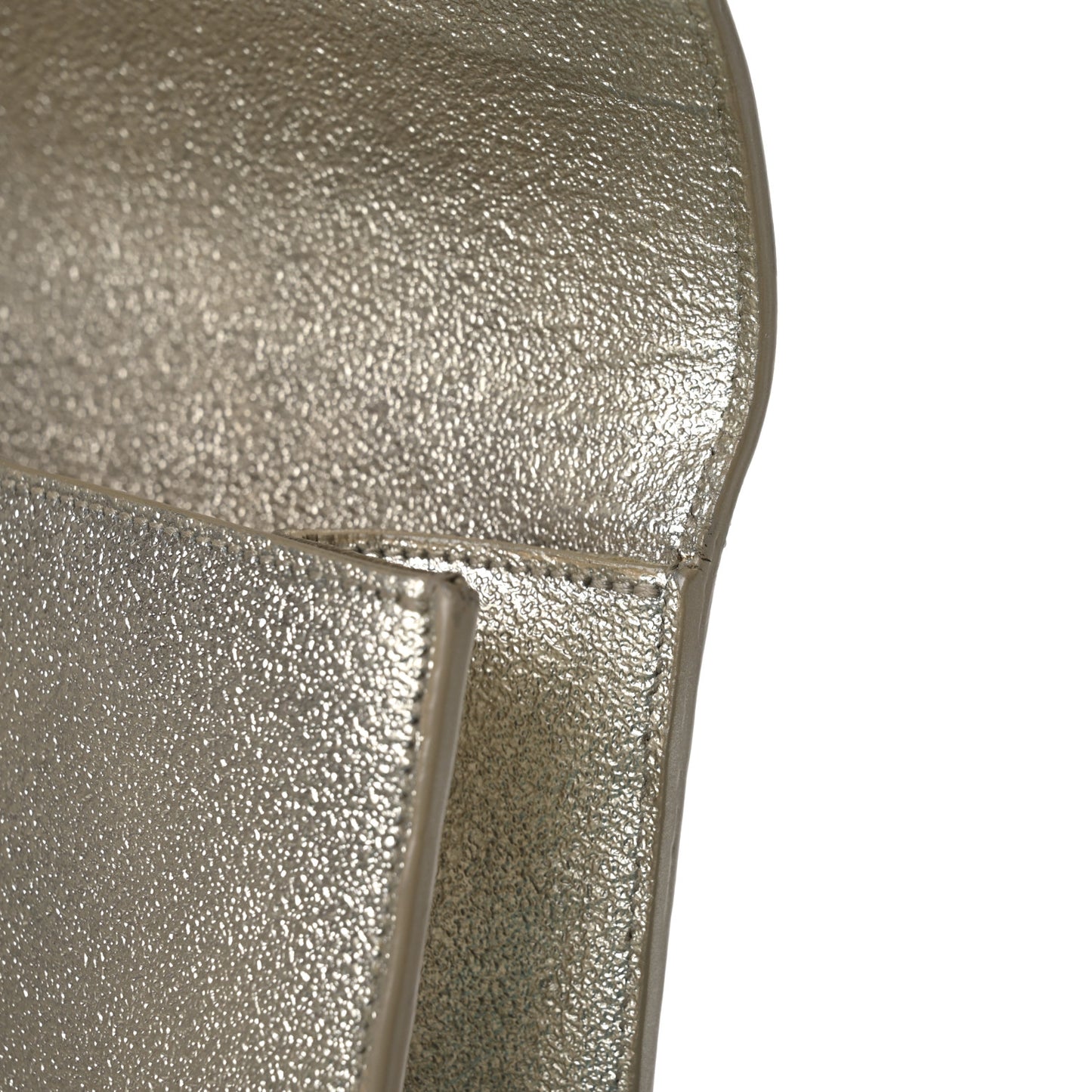 Metallic Textured Calfskin Classic Monogram Cassandre Clutch Pale Gold