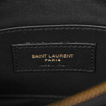 Saint Laurent Sheepskin Matelasse Chevron Monogram Medium College Bag Black 6 of 11