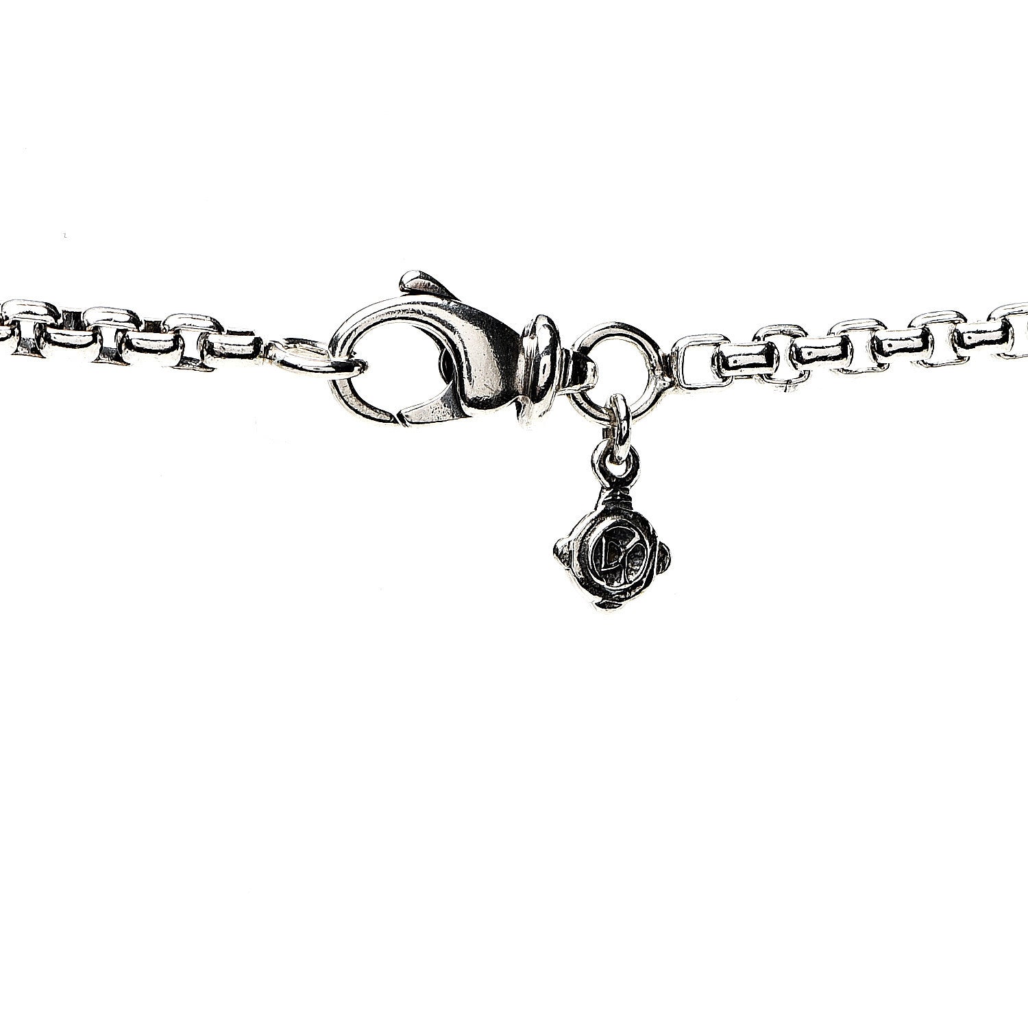 David Yurman Sterling Silver Diamond Blue Topaz Lariat Drop Necklace 5 of 5