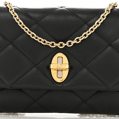 Dolce & Gabbana Lambskin Quilted Chain Shoulder Bag Black 7 of 9