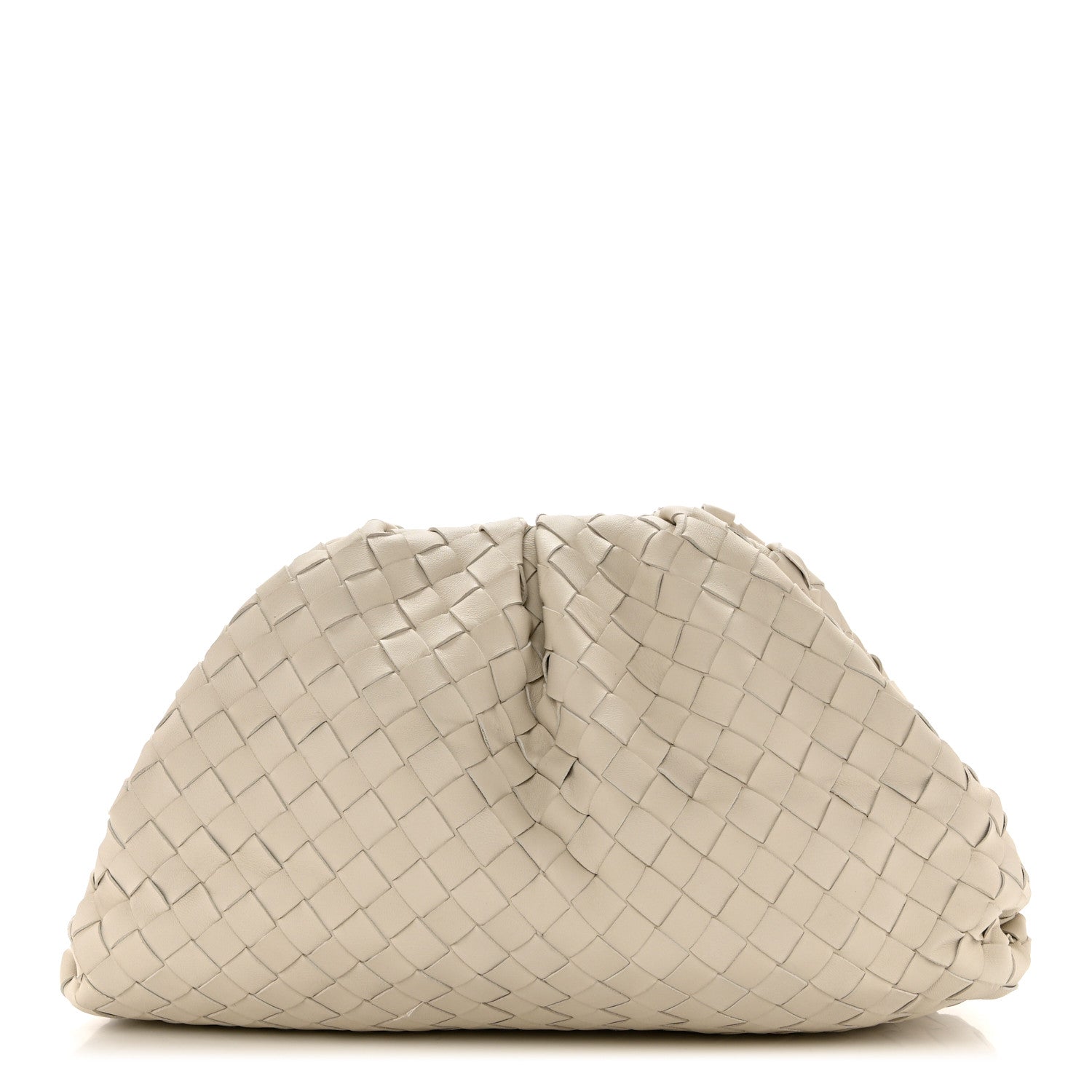 Bottega Veneta Nappa Maxi Intrecciato The Pouch Oversized Clutch Plaster 1 of 12