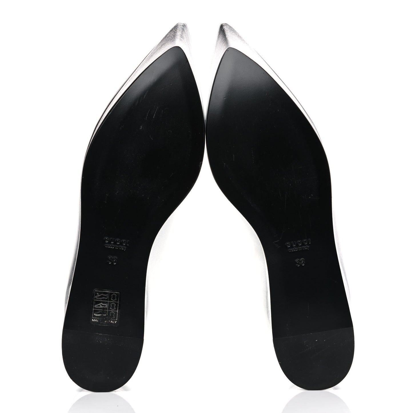 Metallic Nappa Crystal Platform 38 Silver