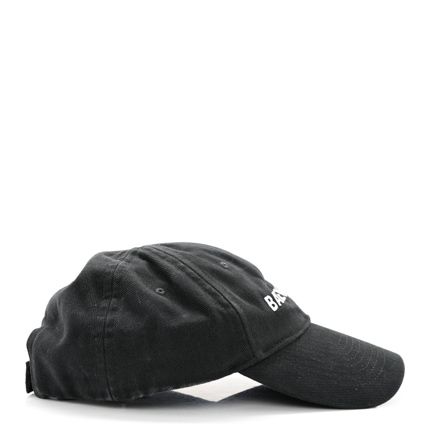 Balenciaga Cotton Logo Classic Baseball Cap 58 L Black White 5 of 8