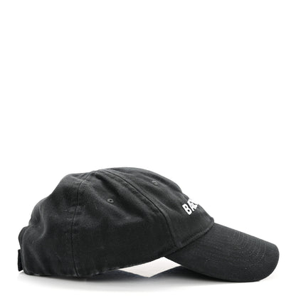 Balenciaga Cotton Logo Classic Baseball Cap 58 L Black White 5 of 8