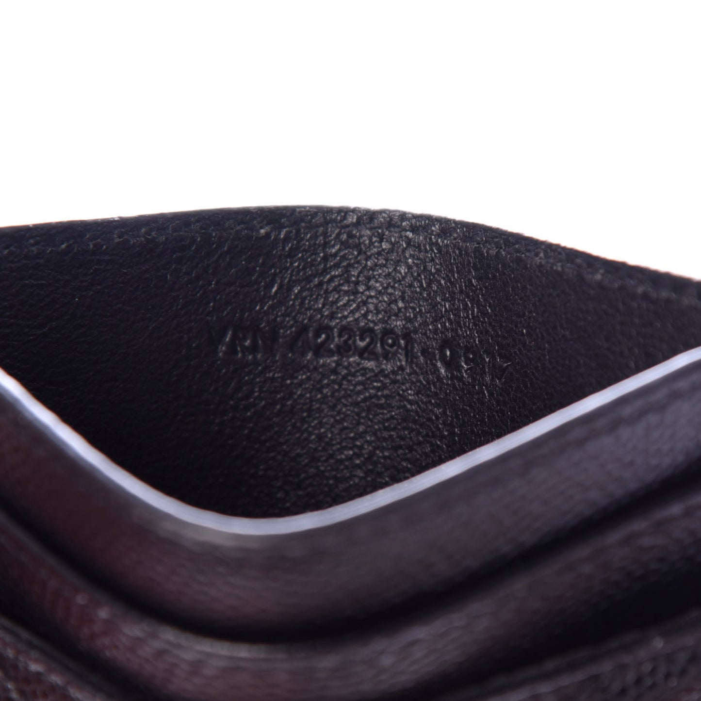 Grain De Poudre Matelasse Chevron Monogram Credit Card Case Black