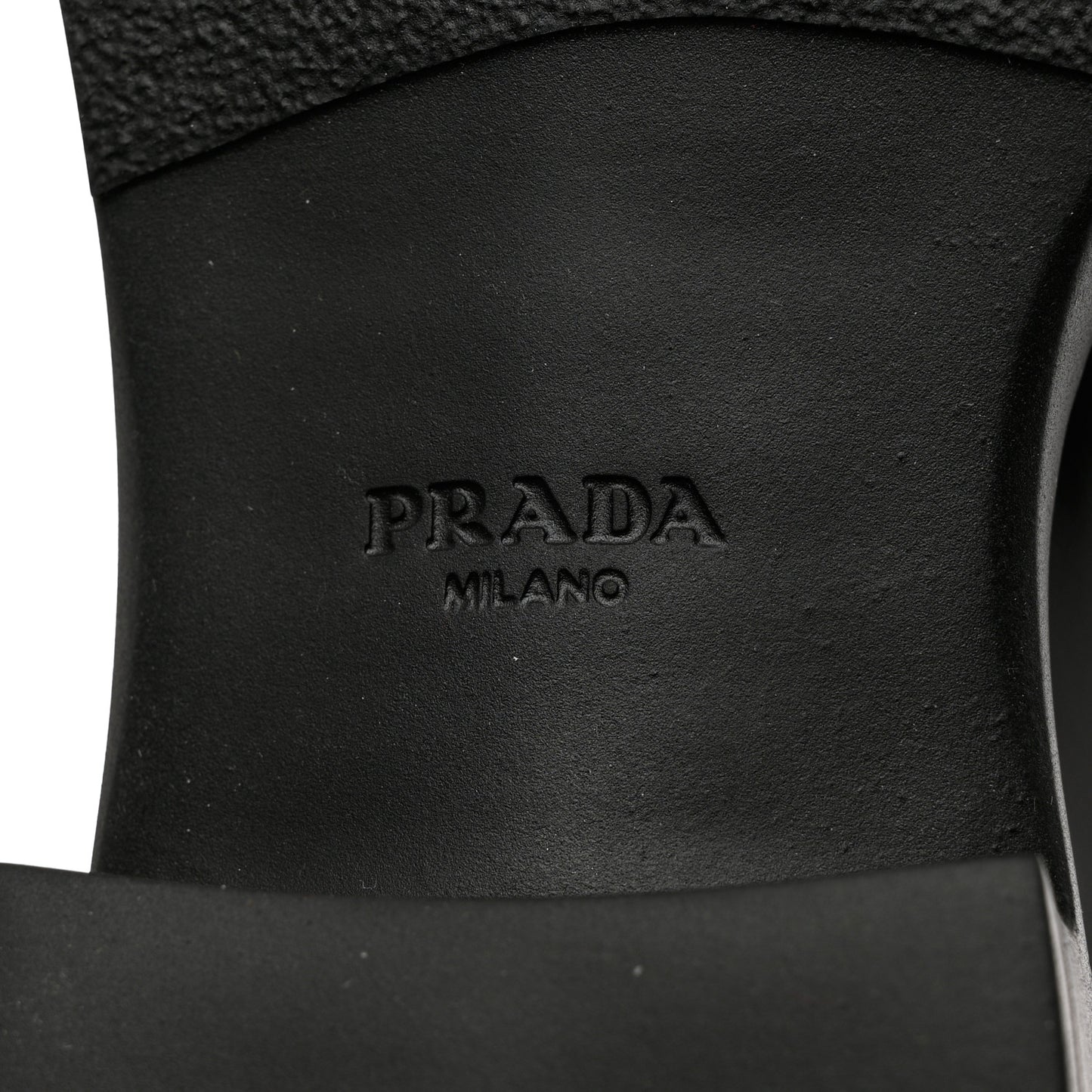 Spazzolato Metal Triangle Logo 50mm Loafers 36.5 Black